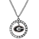Georgia Bulldogs Rhinestone Hoop Necklaces - Siskiyou Buckle