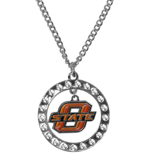 Oklahoma St. Cowboys Rhinestone Hoop Necklaces - Siskiyou Buckle