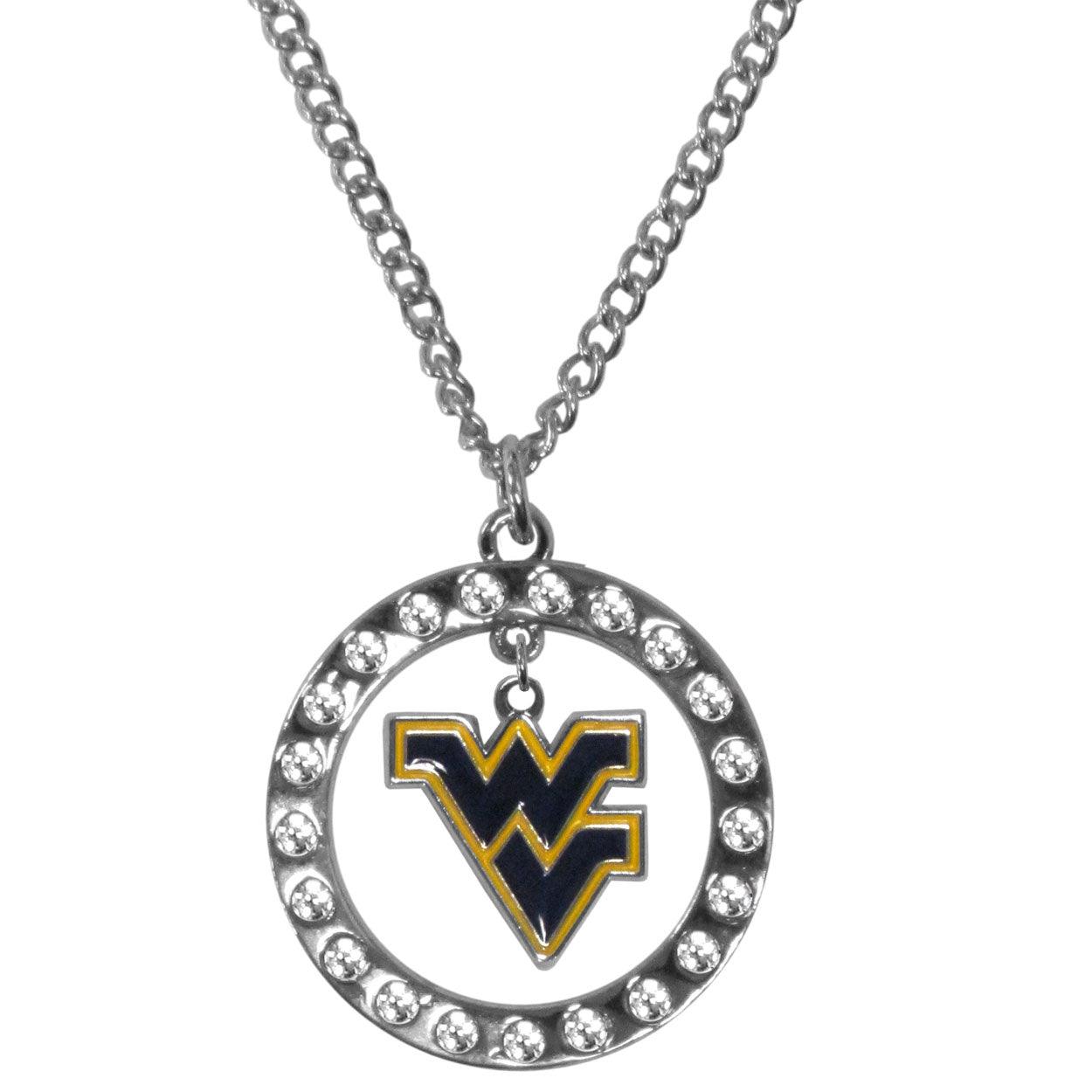 W. Virginia Mountaineers Rhinestone Hoop Necklaces - Flyclothing LLC