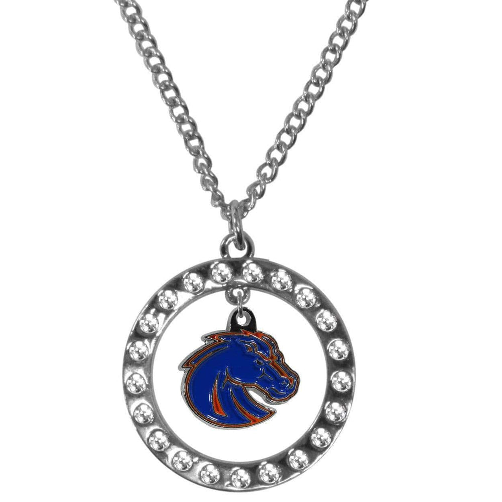 Boise St. Broncos Rhinestone Hoop Necklaces - Siskiyou Buckle