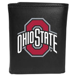 Ohio St. Buckeyes Leather Tri-fold Wallet, Large Logo - Siskiyou Buckle - Flyclothing LLC