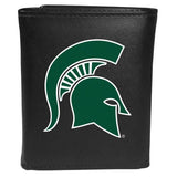 Michigan St. Spartans Leather Tri-fold Wallet, Large Logo - Siskiyou Buckle