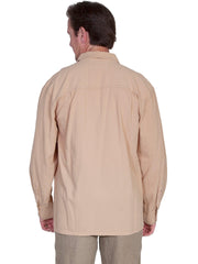 Scully Leather Sand Men's Contrast Stitch Mens Shirt - Flyclothing LLC