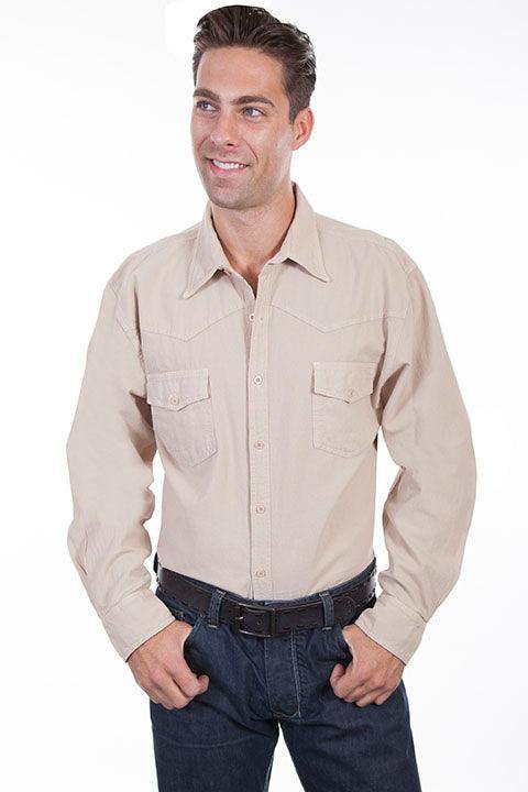 Scully SAND MEN'S WESTERN YOKE/2 POCKET SHIRT - Flyclothing LLC