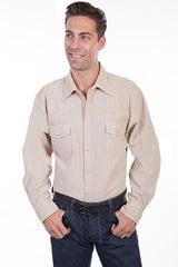Scully SAND MEN'S WESTERN YOKE/2 POCKET SHIRT - Flyclothing LLC