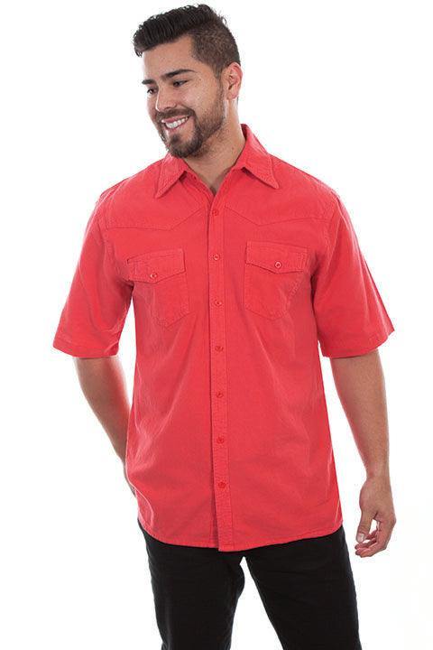 Scully CAYENNE S.S. MEN'S WESTERN YOKE/2 POCKET - Scully Leather
