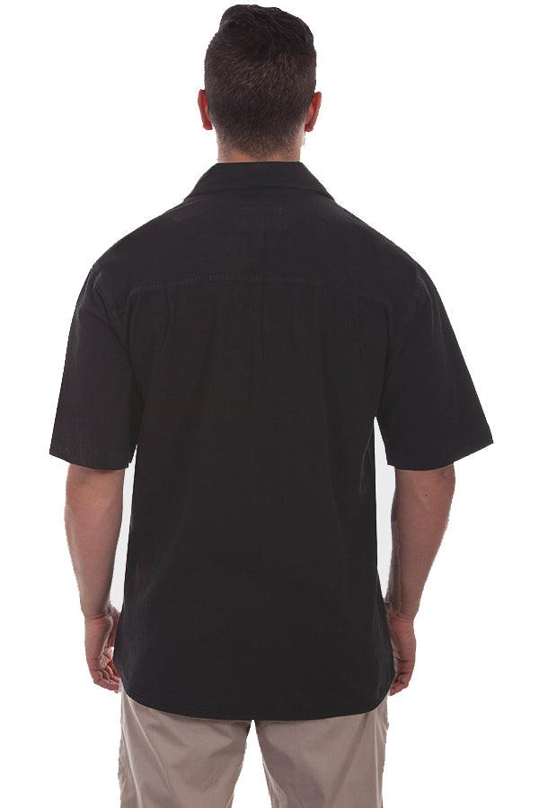 Scully BLACK S/S MEN'S LACE UP FRONT SHIRT - Flyclothing LLC