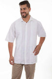 Scully WHITE S.S MEN'S EMB. FRONT SHIRT - Scully Leather - Flyclothing LLC
