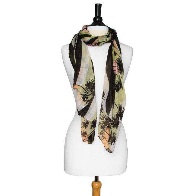 Green Bonnie Tropical Scarf - JGI - Flyclothing LLC