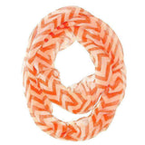 Zig Zag Neon Orange Infinity Scarf - JGI - Flyclothing LLC