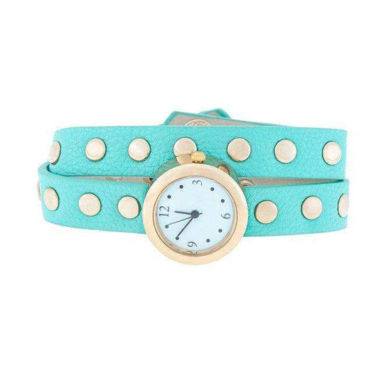 Mint Round Studded Wrap Watch - JGI - Flyclothing LLC