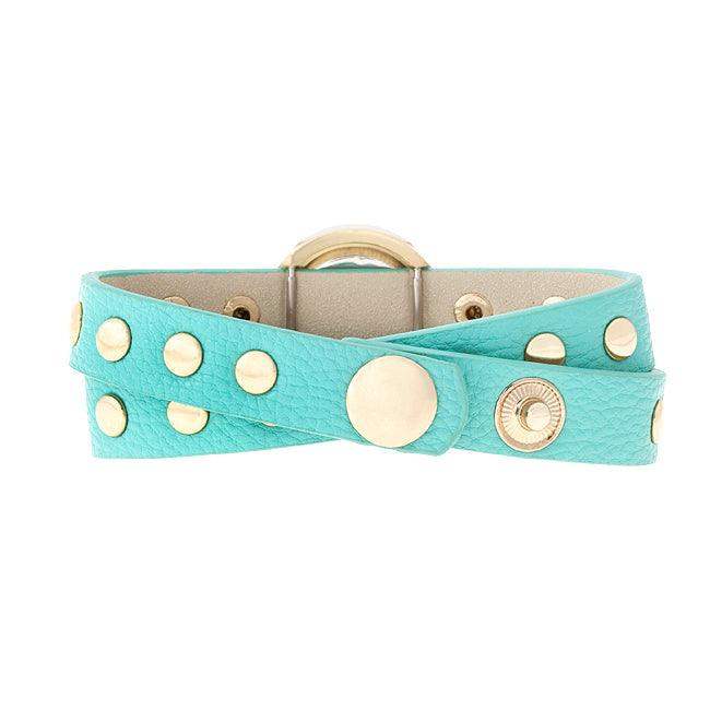 Mint Round Studded Wrap Watch - JGI - Flyclothing LLC