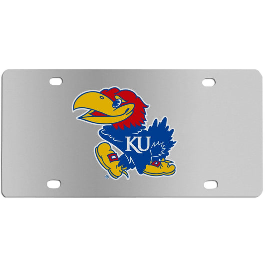 Kansas Jayhawks Steel License Plate Wall Plaque - Siskiyou Buckle