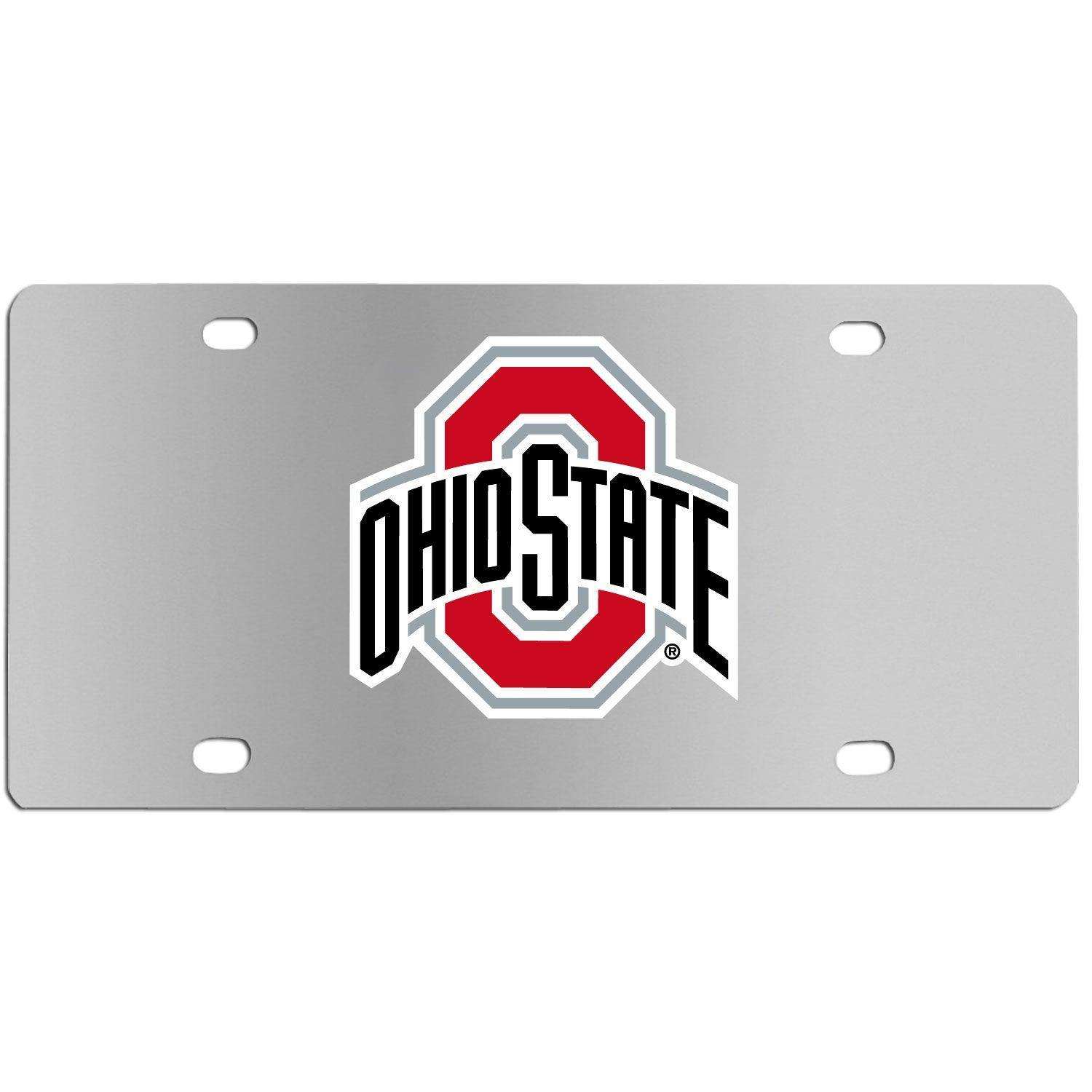Ohio St. Buckeyes Steel License Plate Wall Plaque - Siskiyou Buckle - Flyclothing LLC