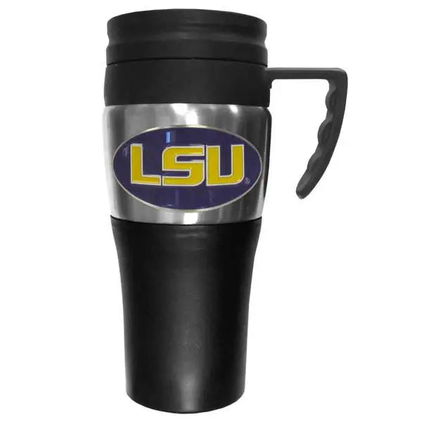 LSU Tigers Steel Travel Mug w/Handle - Siskiyou Buckle - Flyclothing LLC