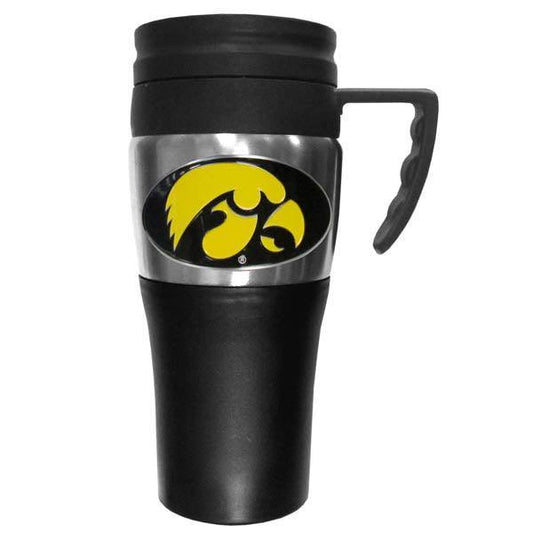 Iowa Hawkeyes Steel Travel Mug w/Handle - Siskiyou Buckle