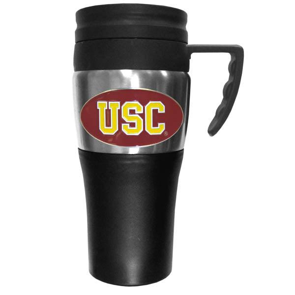 USC Trojans Steel Travel Mug w/Handle - Flyclothing LLC