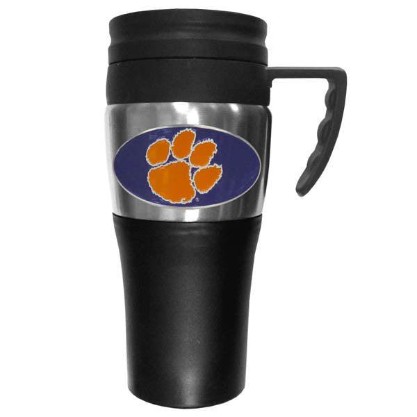 Clemson Tigers Steel Travel Mug w/Handle - Flyclothing LLC