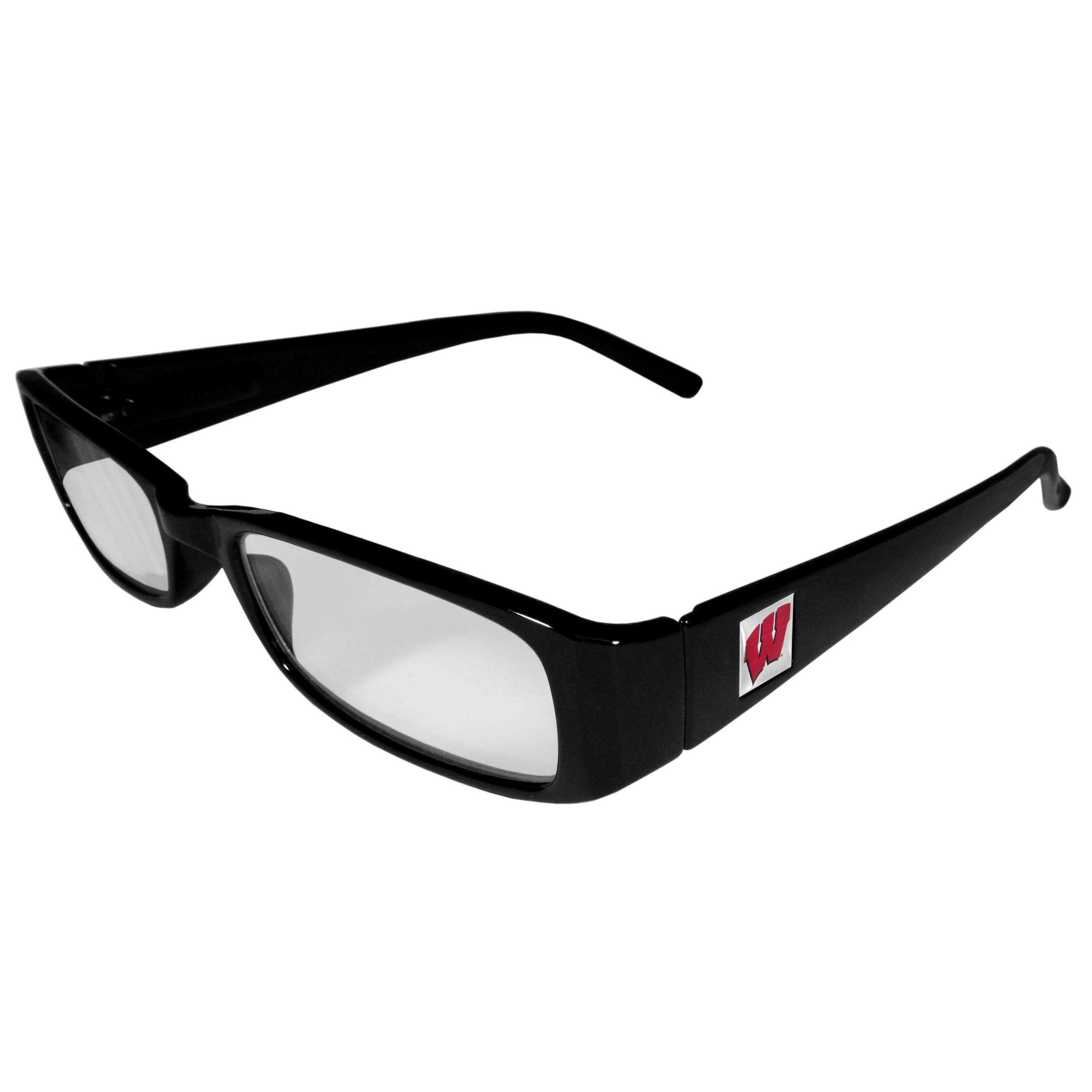 Wisconsin Badgers Black Reading Glasses +1.75 - Flyclothing LLC