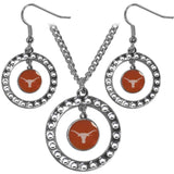 Texas Longhorns Rhinestone Hoop Jewelry Set - Siskiyou Buckle