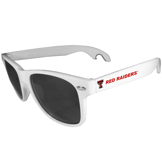 Texas Tech Raiders Beachfarer Bottle Opener Sunglasses, White - Flyclothing LLC