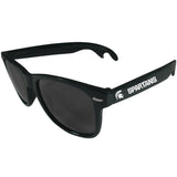 Michigan St. Spartans Beachfarer Bottle Opener Sunglasses, Dark Green - Siskiyou Buckle