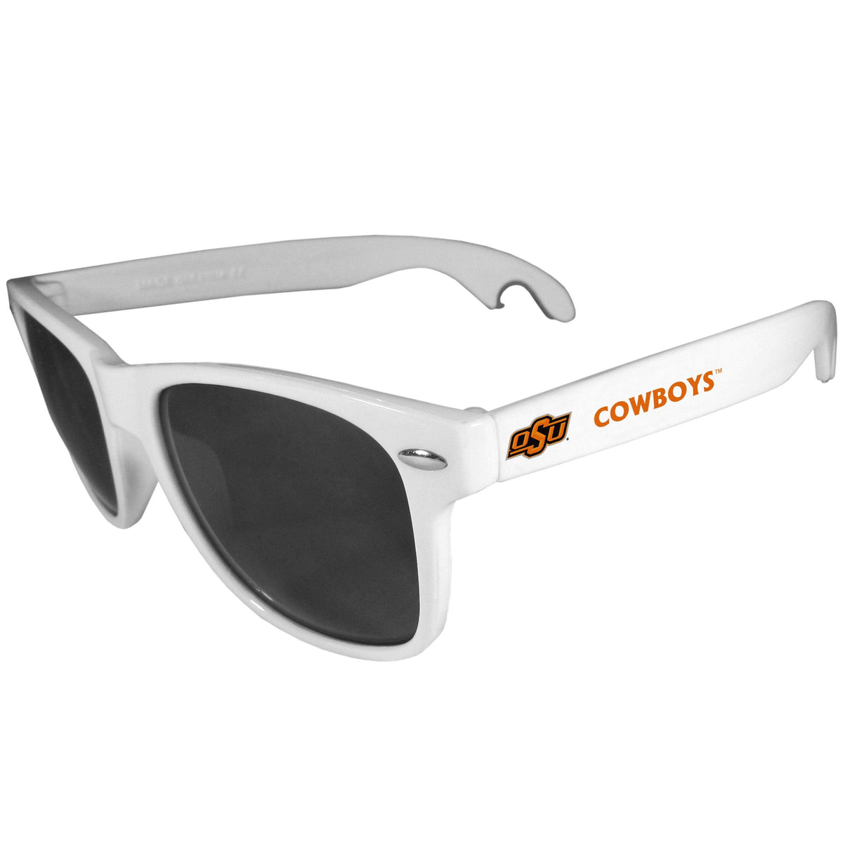 Oklahoma St. Cowboys Beachfarer Bottle Opener Sunglasses, White - Flyclothing LLC
