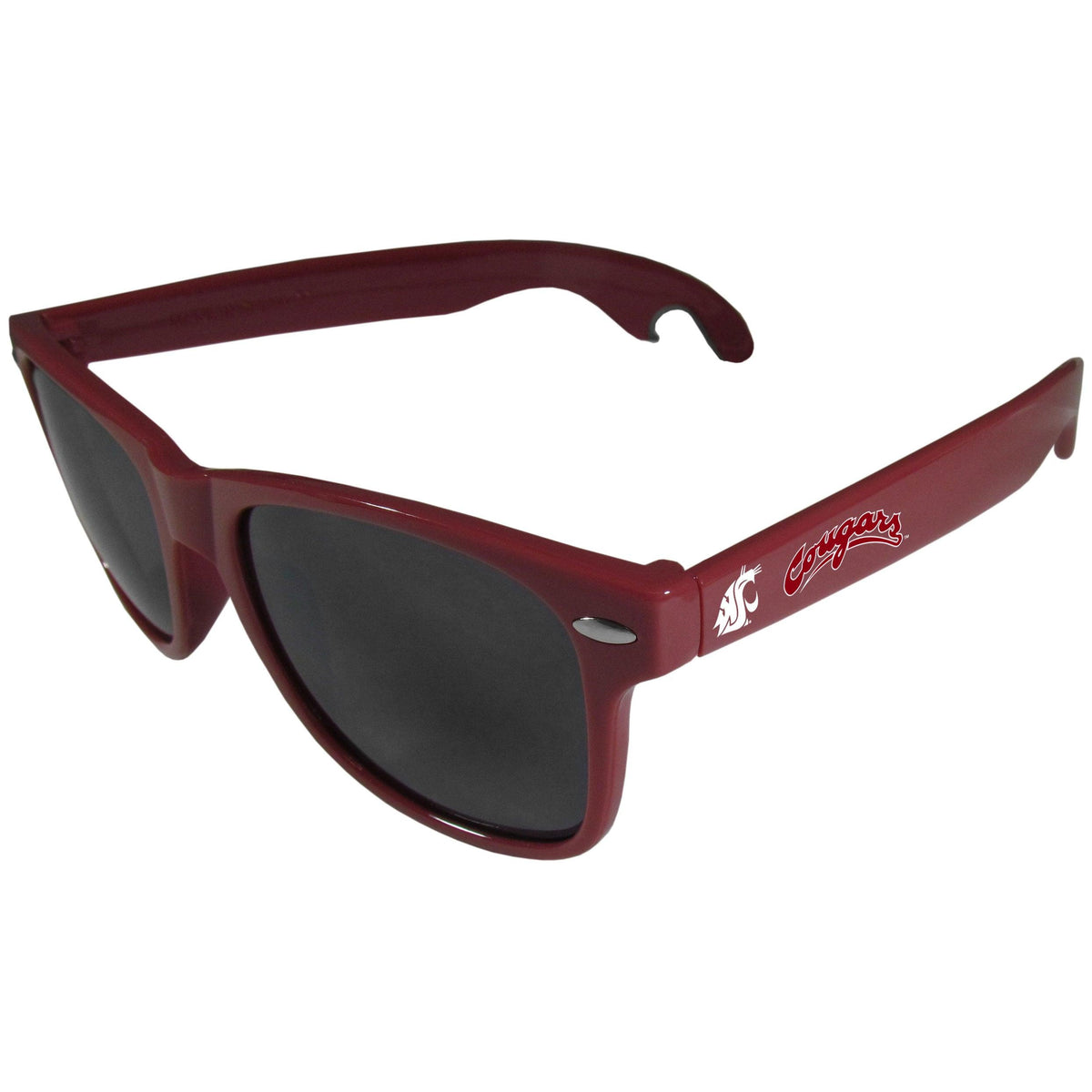 Washington St. Cougars Beachfarer Bottle Opener Sunglasses, Maroon - Flyclothing LLC