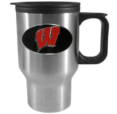 Wisconsin Badgers Sculpted Travel Mug, 14 oz - Flyclothing LLC