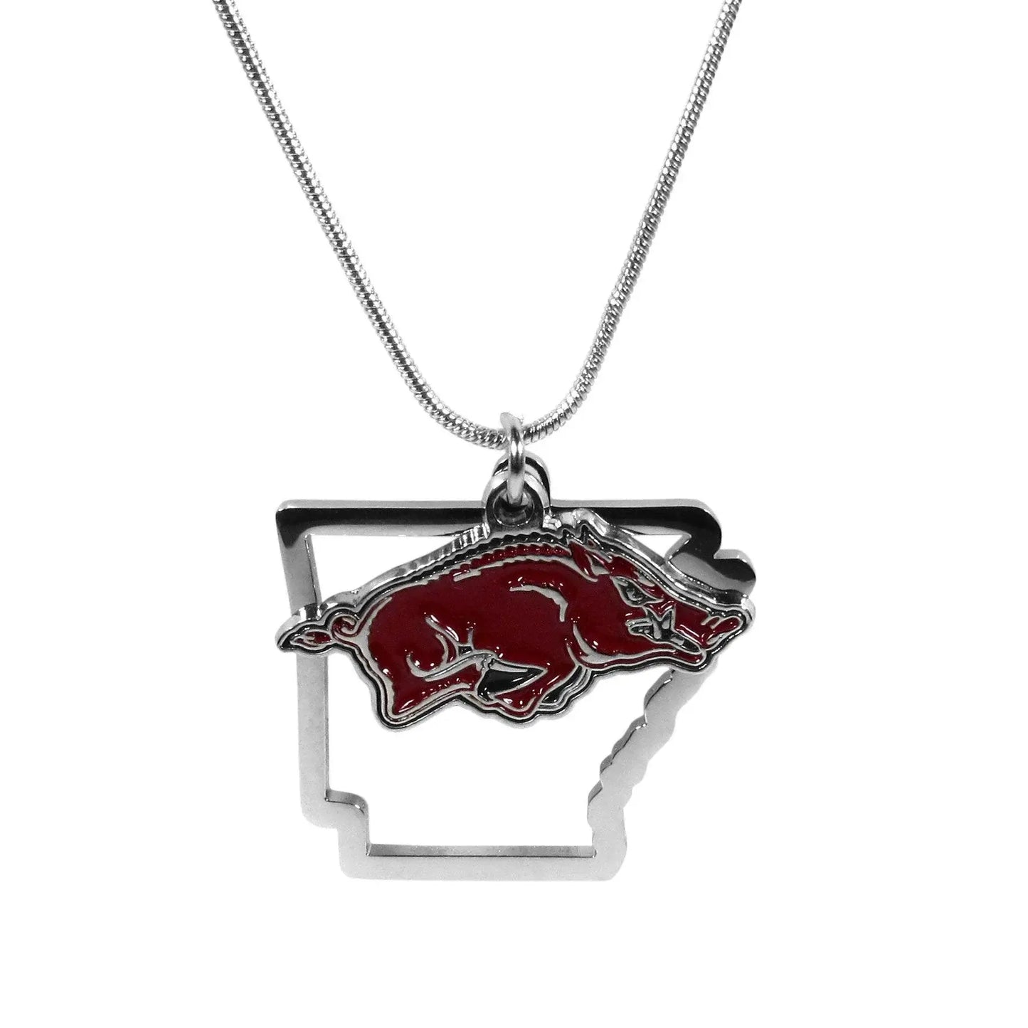 Arkansas Razorbacks State Charm Necklace - Siskiyou Buckle - Flyclothing LLC