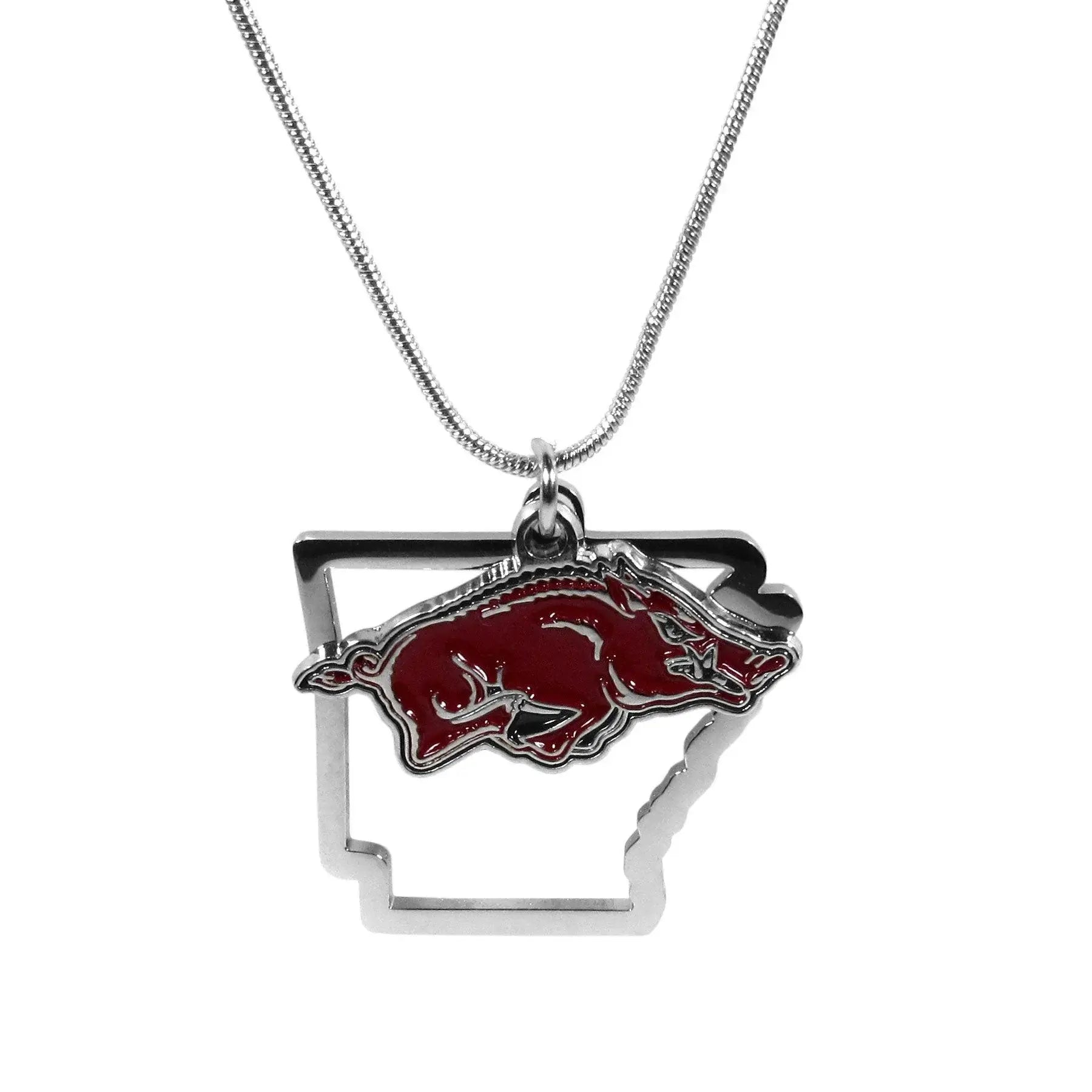 Arkansas Razorbacks State Charm Necklace - Siskiyou Buckle - Flyclothing LLC