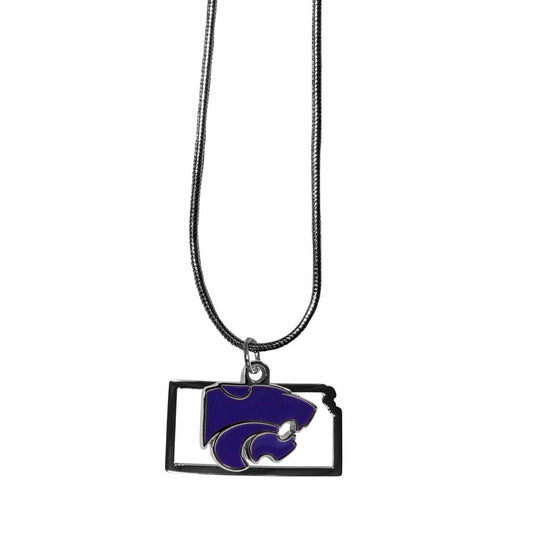 Kansas St. Wildcats State Charm Necklace - Siskiyou Buckle