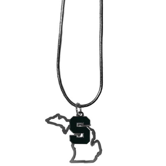 Michigan St. Spartans State Charm Necklace - Flyclothing LLC