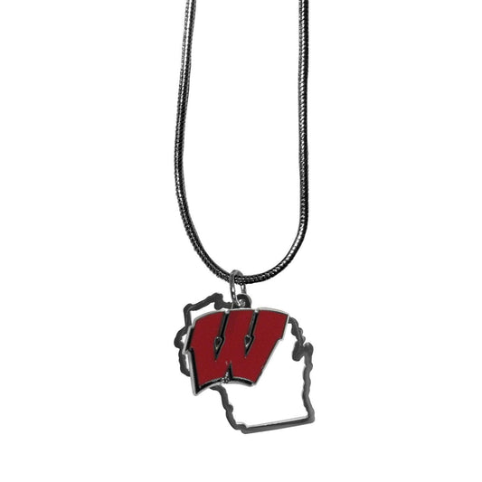 Wisconsin Badgers State Charm Necklace - Flyclothing LLC