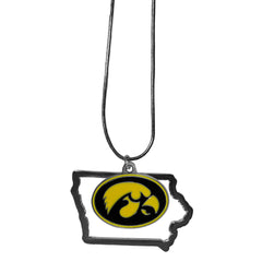 Iowa Hawkeyes State Charm Necklace - Flyclothing LLC