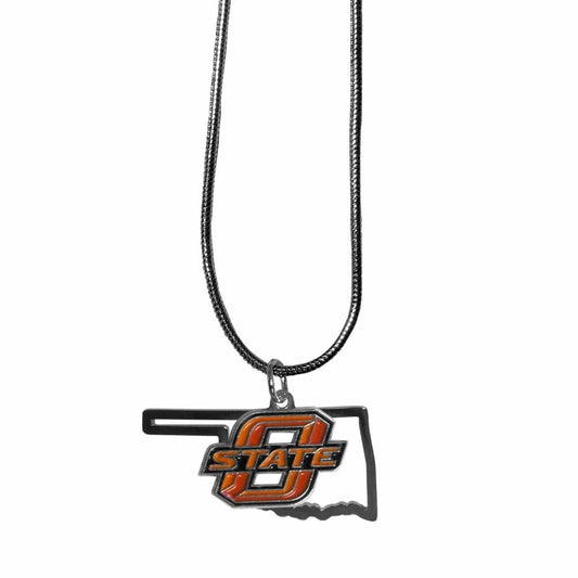 Oklahoma St. Cowboys State Charm Necklace - Siskiyou Buckle