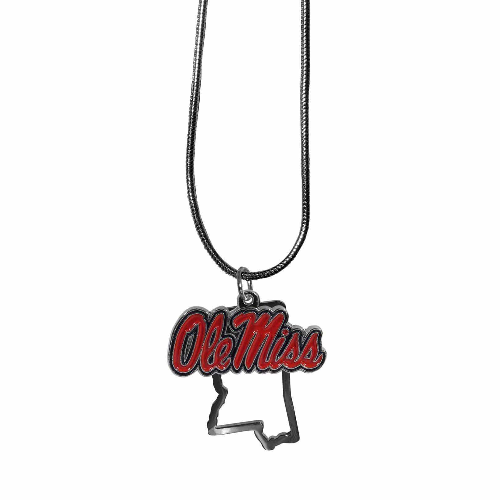 Mississippi Rebels State Charm Necklace - Siskiyou Buckle - Flyclothing LLC