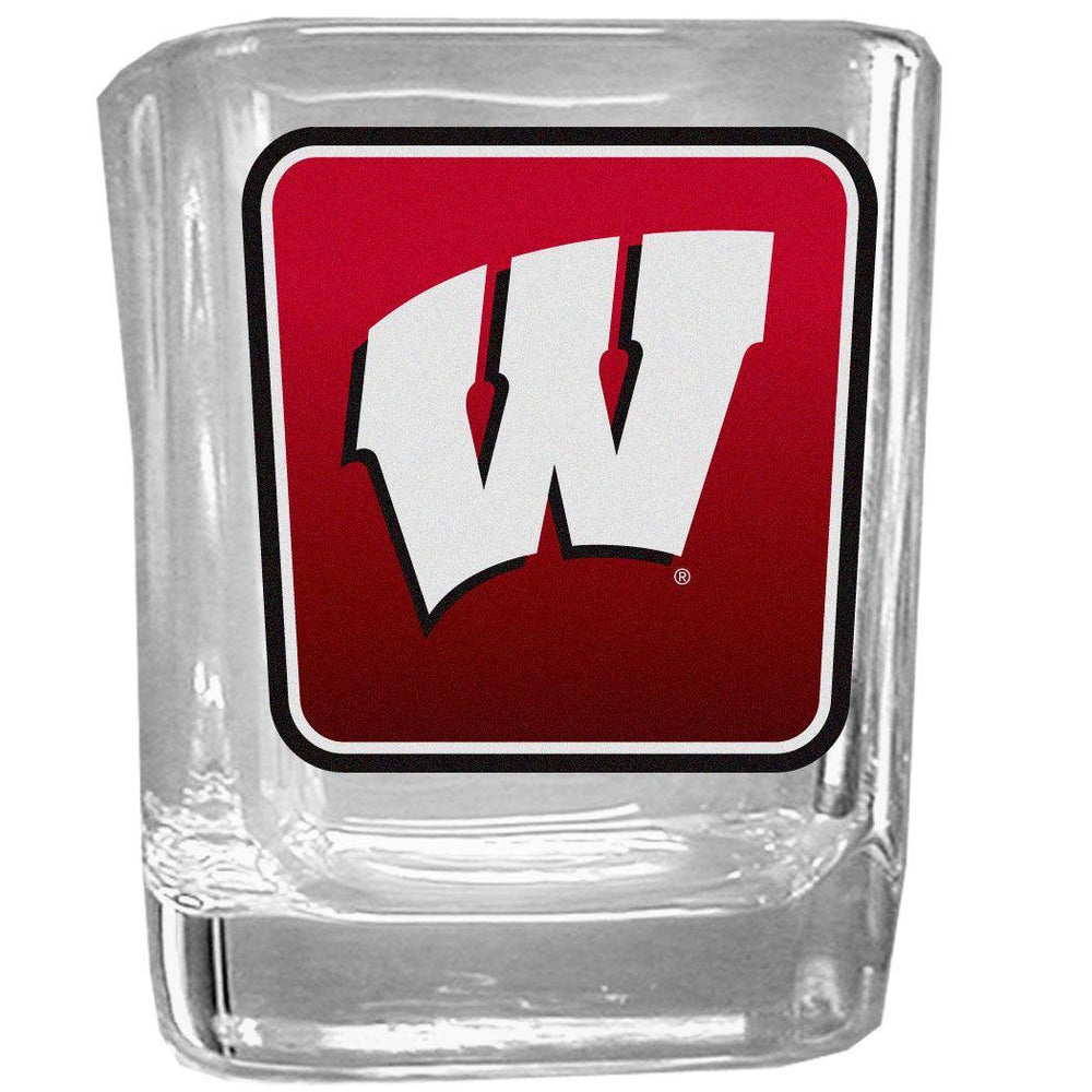 Wisconsin Badgers Square Glass Shot Glass Set - Siskiyou Buckle