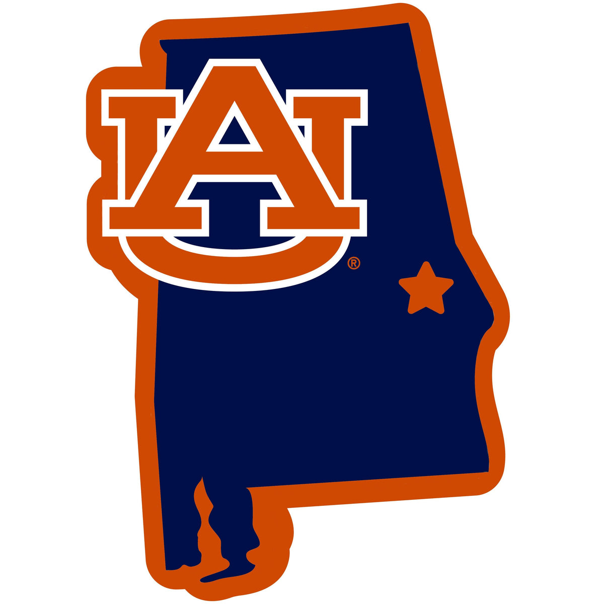 Auburn Tigers Home State 11 Inch Magnet - Flyclothing LLC