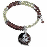 Florida St. Seminoles Crystal Memory Wire Bracelet - Siskiyou Buckle - Flyclothing LLC