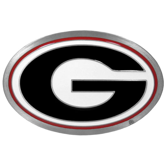 Georgia Bulldogs Hitch Cover Class II and Class III Metal Plugs - Siskiyou Buckle