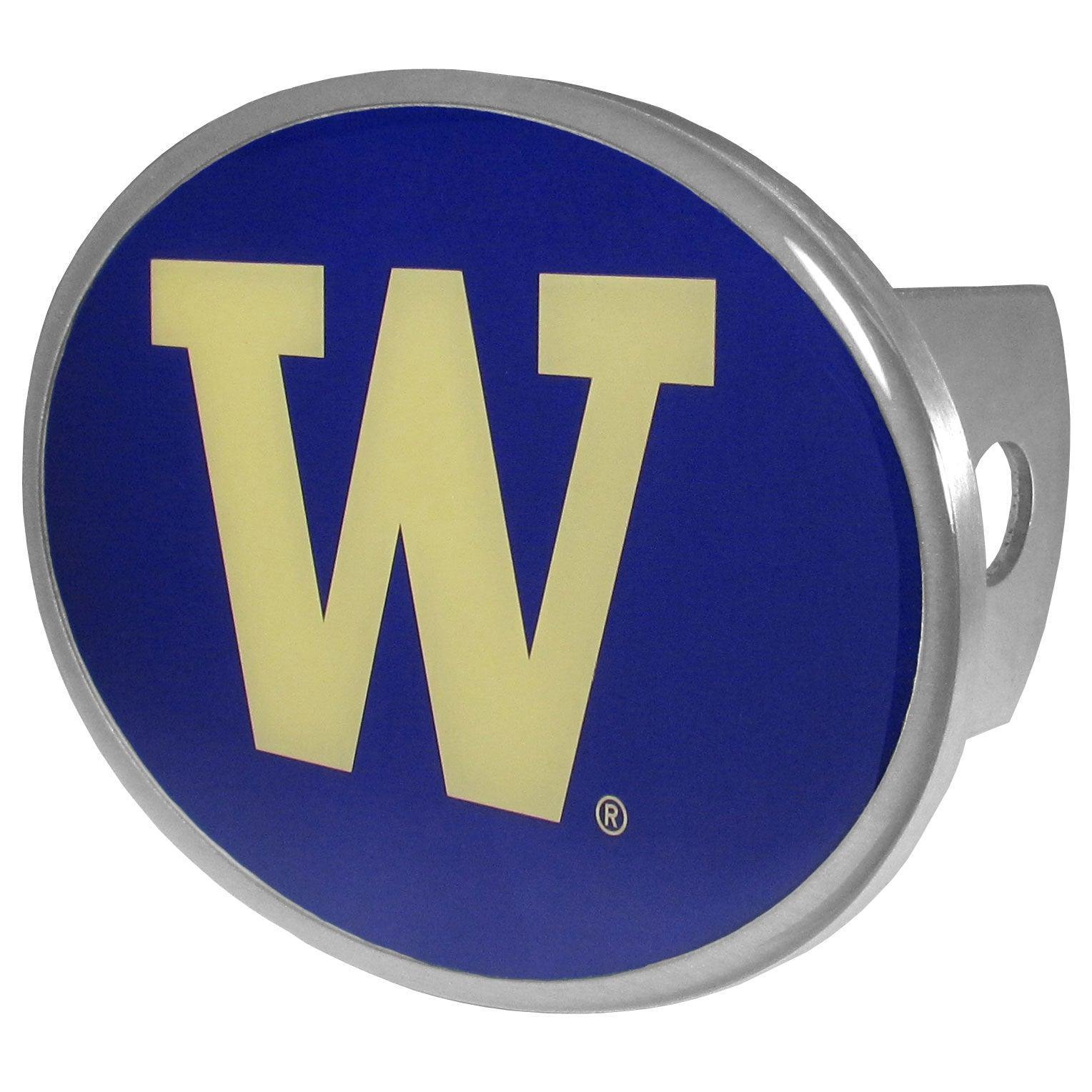 Washington Huskies Oval Metal Hitch Cover Class II and III - Flyclothing LLC