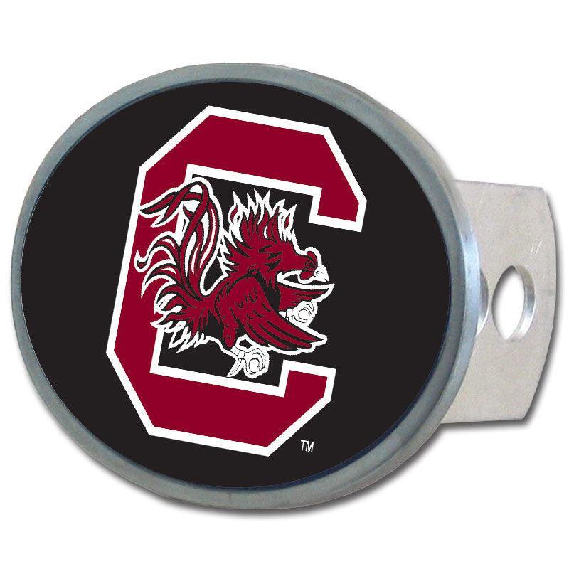 S. Carolina Gamecocks Oval Metal Hitch Cover Class II and III - Siskiyou Buckle