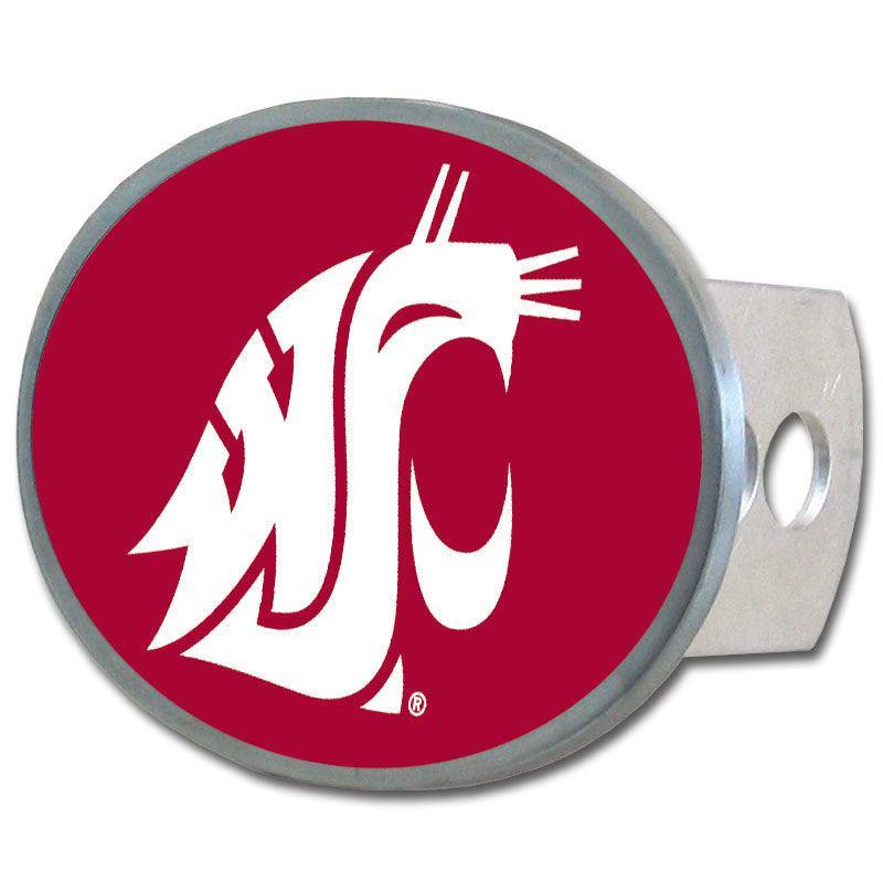 Washington St. Cougars Oval Metal Hitch Cover Class II and III - Siskiyou Buckle