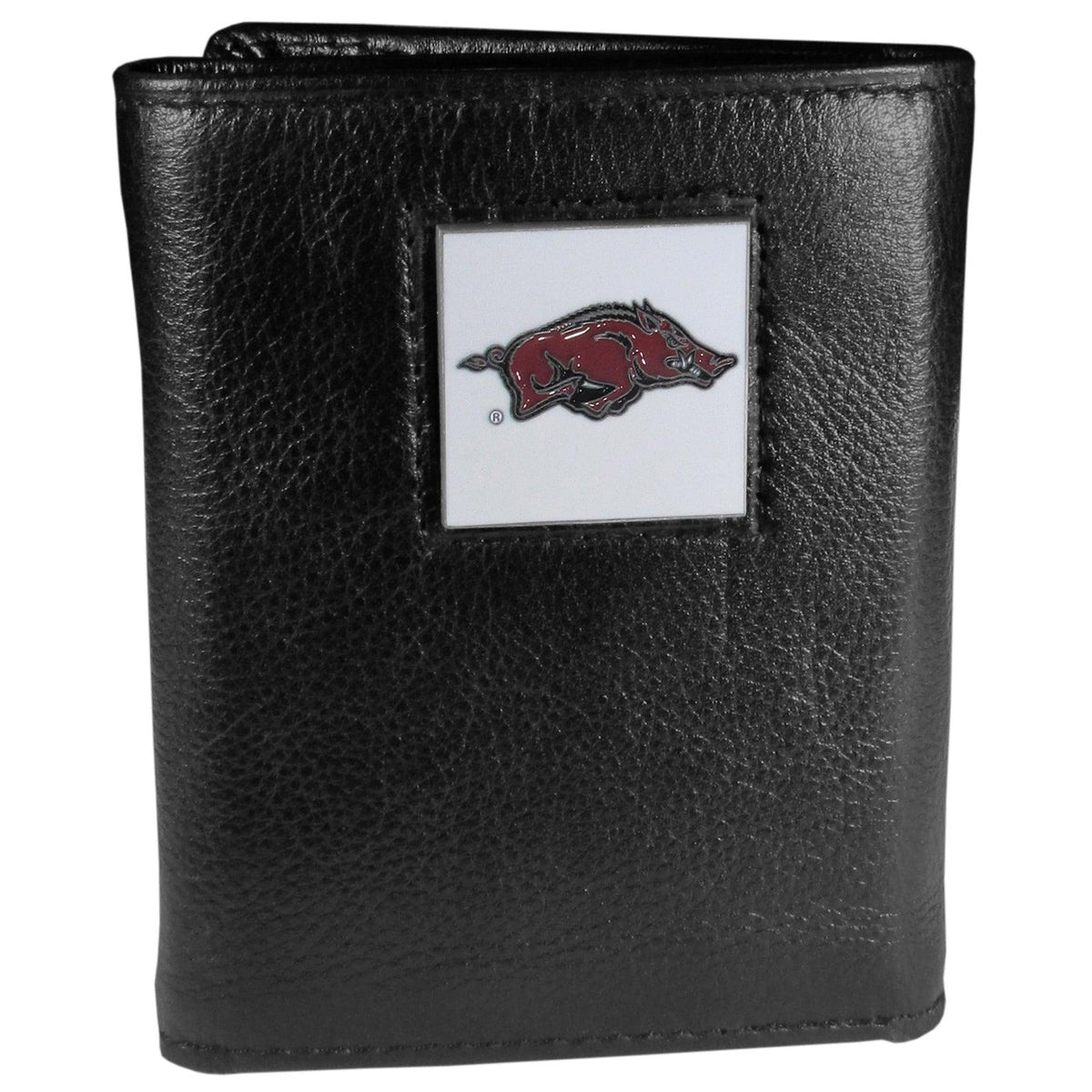 Arkansas Razorbacks Deluxe Leather Tri-fold Wallet Packaged in Gift Box - Flyclothing LLC