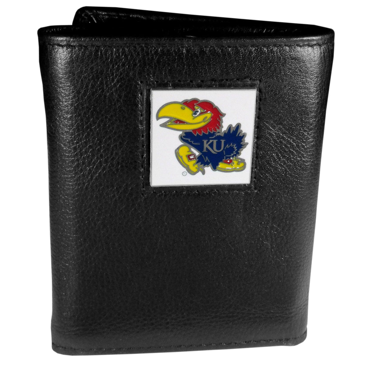 Kansas Jayhawks Deluxe Leather Tri-fold Wallet Packaged in Gift Box - Flyclothing LLC