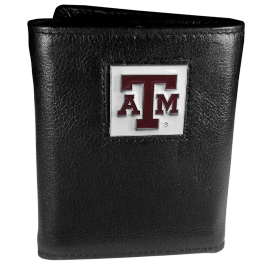 Texas A & M Aggies Deluxe Leather Tri-fold Wallet - Siskiyou Buckle - Flyclothing LLC