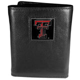 Texas Tech Raiders Deluxe Leather Tri-fold Wallet Packaged in Gift Box - Siskiyou Buckle - Flyclothing LLC
