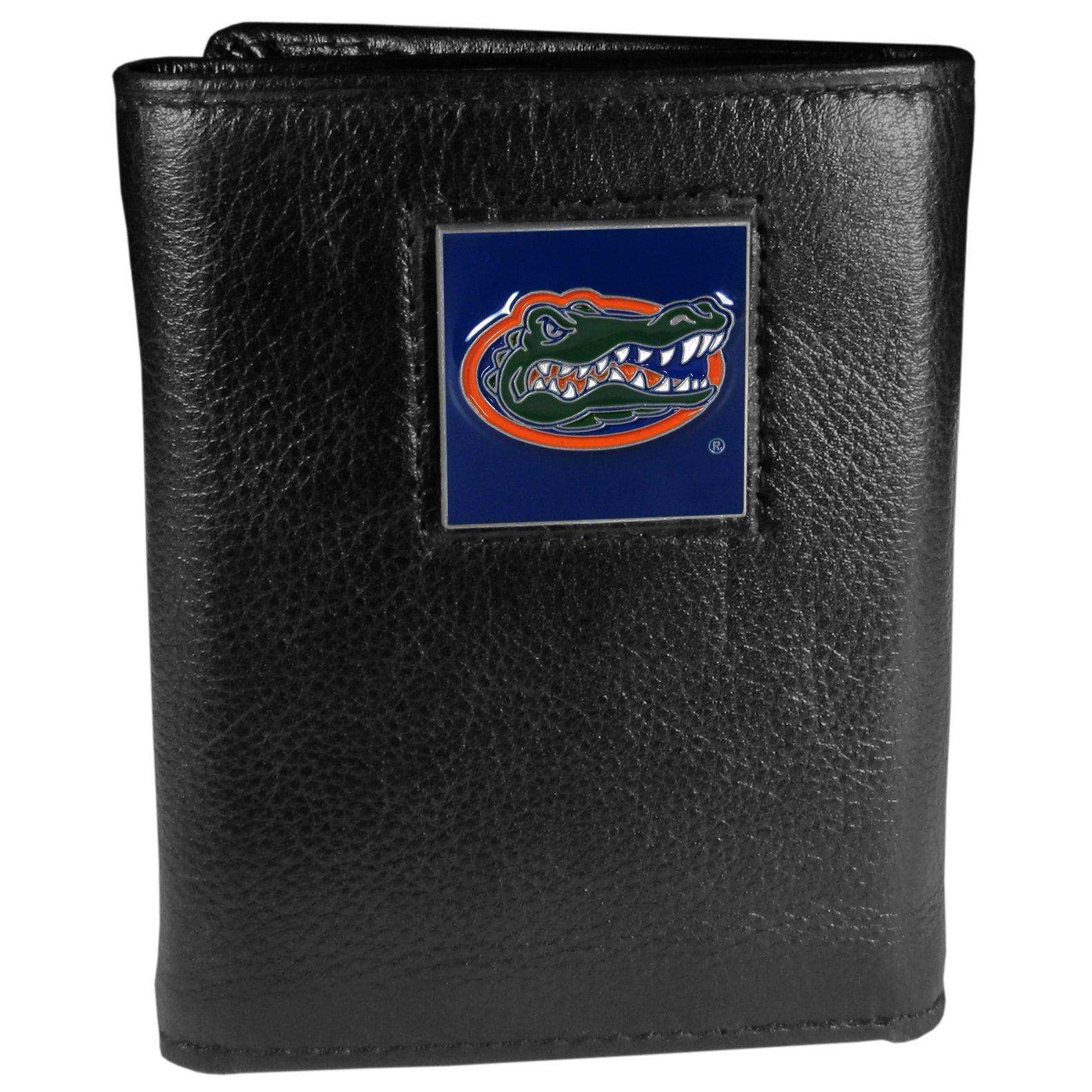 Florida Gators Deluxe Leather Tri-fold Wallet Packaged in Gift Box - Siskiyou Buckle - Flyclothing LLC