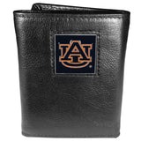 Auburn Tigers Deluxe Leather Tri-fold Wallet - Siskiyou Buckle